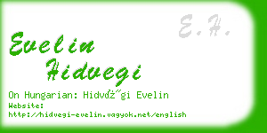 evelin hidvegi business card